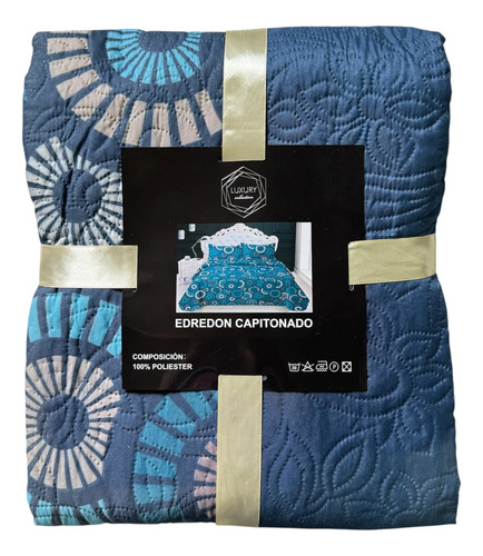 [KO-COB-147] Edredón Capitonado Queen Size Doble Vista  3 Lisa