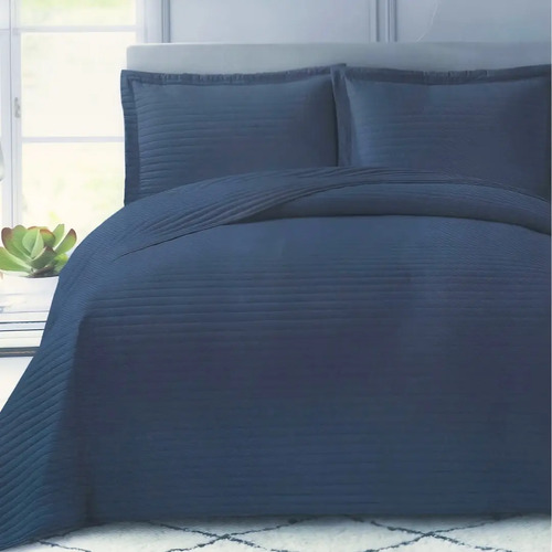 [KO-COB-170] Edredón Ligero + Fundas Para Almohada Individual & King Size Azul King Size