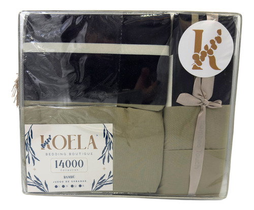 Juego De Sábanas Colección Bambú Tamaño Individual Koela Color Chocolate Diseño De La Tela Estampado
