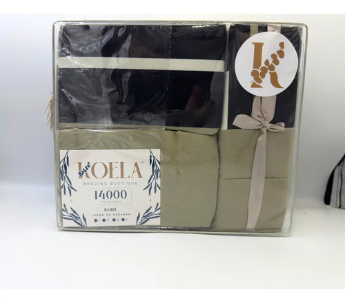 [KO-BAM-084] Juego De Sábanas Colección Bambú De Lujo Tamaño Queen Color Chocolate Diseño De La Tela Estampado