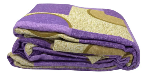 [KO-FRA-111] Juego De Sábanas Franela 100% Algodón Cálidas Individual Color Figuras Morado Liso