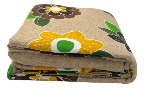 [KO-FRA-115] Juego De Sábanas Franela 100% Algodón Cálidas Individual Color Floreado Café