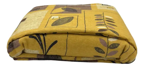 [KO-FRA-209] Juego De Sábanas Franela 100% Algodón Cálidas Matrimonial Color Hojas Terracota Floreado