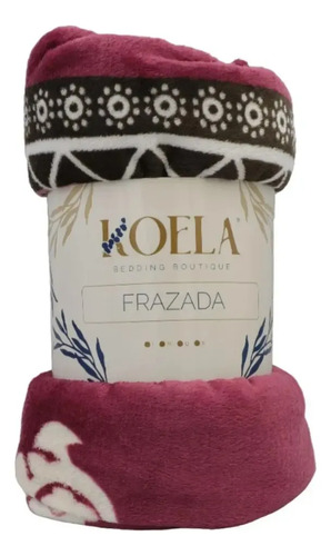 Cobija King Size Estampada Ultra Suave Frazada Manta Koela Color Violeta Diseño De La Tela Flor Violeta