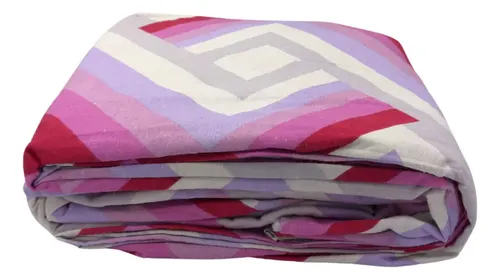 [KO-FRA-163] Juego De Sábanas Franela 100% Algodón Cálidas King Size Color Lineas Rosa Rayas
