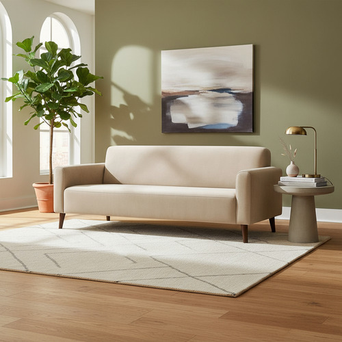 Protector Cubre Salas Elástico 3 Piezas Velvet Aterciopelado Beige