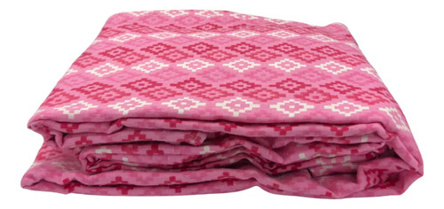 [KO-FRA-213] Juego De Sábanas Franela 100% Algodón Cálidas Matrimonial Color Rombo Rosa Ajedrez
