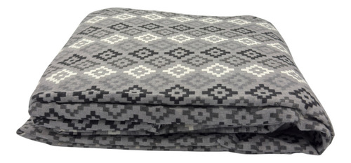 [KO-FRA-211] Juego De Sábanas Franela 100% Algodón Cálidas Matrimonial Color Rombo Gris Ajedrez