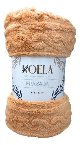 [KO-BOR-044] Cobija Frazada Borrega Ultra Suave Matrimonial Jumbo Manta (Naranja)