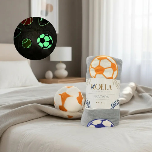 [KO-MAG-017] Frazada Mágica Luminosa Glow In The Dark Brilla En Oscuridad (Gris)