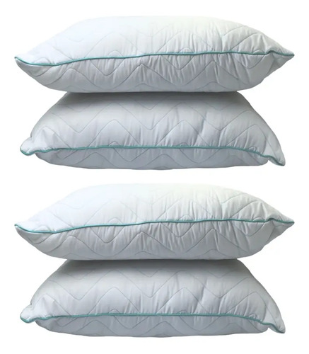 Paquete De 4 Almohadas Tamaño Estándar Hipoalergénicas Suave 1