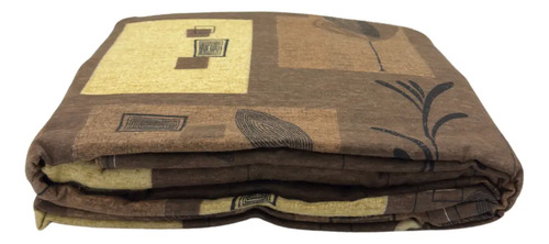 Juego De Sábanas Franela 100% Algodón Cálidas Matrimonial Color Hojas Chocolate Liso