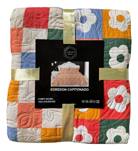 Edredón Capitonado Queen Size Doble Vista  5 Lisa